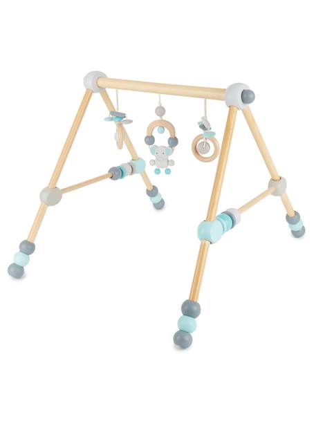 Arche d’éveil bois bébé, réglable en hauteur Bleu+Bleu / orange+Orange / vert+Rouge 1 - vertbaudet enfant 