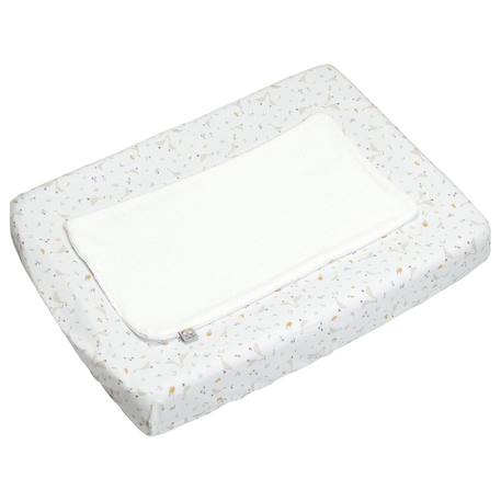 Set housse de matelas à langer et tapis de change Melody, blanc imprimé minimaliste+Safari, vert, gris, blanc+Sidonia, beige, écru, blanc 7 - vertbaudet enfant 