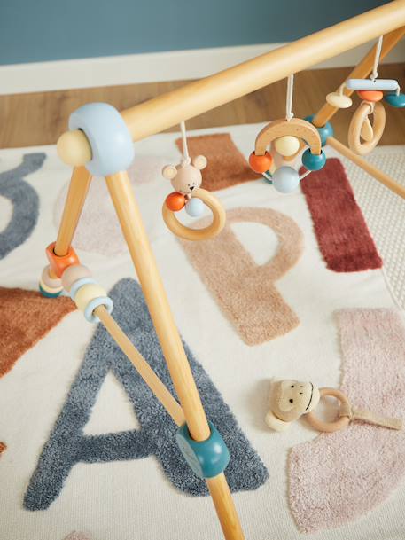Arche d’éveil bois bébé, réglable en hauteur Bleu+Bleu / orange+Orange / vert+Rouge 10 - vertbaudet enfant 