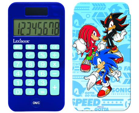 Calculatrice de Poche Sonic avec Couvercle de Protection, Fonctions Classiques et évoluées, à Piles et Solaire Bleu 1 - vertbaudet enfant 