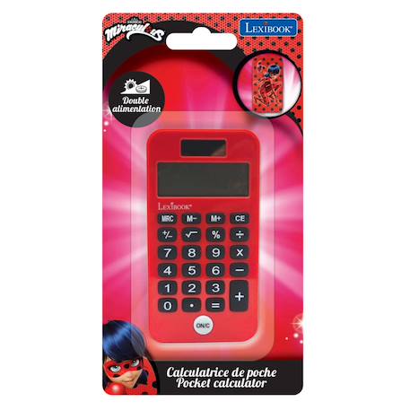Calculatrice de Poche Miraculous avec Couvercle de Protection, Fonctions Classiques et évoluées, à Piles et Solaire Rouge 6 - vertbaudet enfant 
