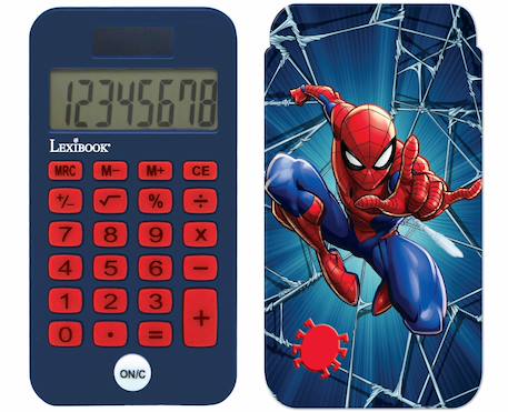 Calculatrice de Poche Spiderman avec Couvercle de Protection, Fonctions Classiques et évoluées, à Piles et Solaire Bleu 1 - vertbaudet enfant 