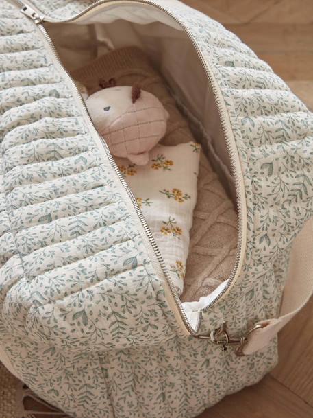 Sac à langer en gaze de coton Beige clair imprimé+Imprimé bali corail 4 - vertbaudet enfant 