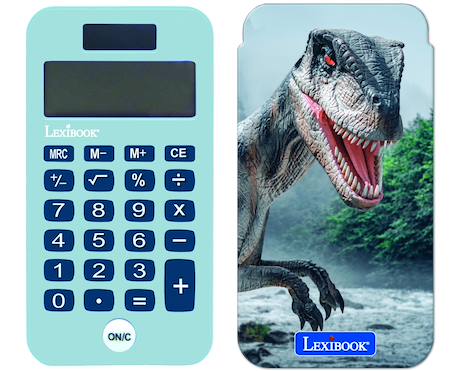 Calculatrice de Poche Dinosaures avec Couvercle de Protection, Fonctions Classiques et évoluées, à Piles et Solaire Bleu 2 - vertbaudet enfant 