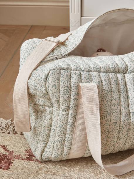 Sac à langer en gaze de coton Beige clair imprimé+Imprimé bali corail 3 - vertbaudet enfant 