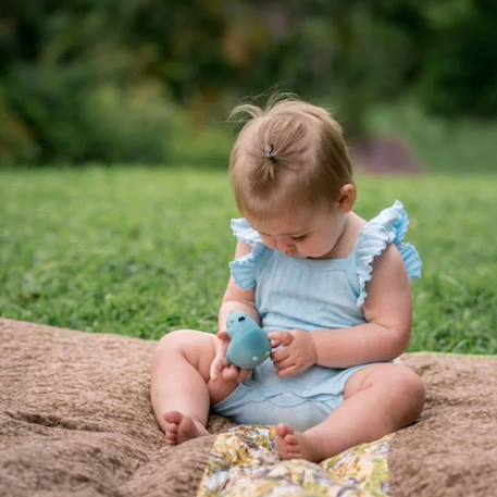 Oiseau en caoutchouc naturel Bleu 2 - vertbaudet enfant 