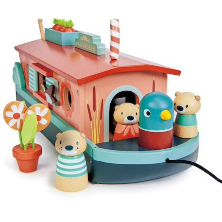 Péniche famille loutre Rouge, rose, bleu 1 - vertbaudet enfant 