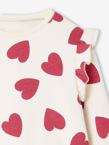 Sweat à volants fille détails fantaisie encre+vanille+vert de gris 9 - vertbaudet enfant 