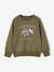 Sweat garçon col rond motif placé bleu nuit+kaki 4 - vertbaudet enfant 