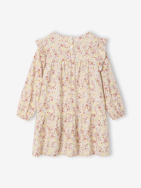 Robe imprimée à volants fille marine+vanille+vert sauge 5 - vertbaudet enfant 