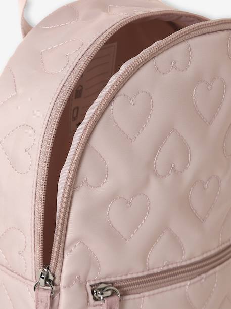 Sac à dos fille maternelle motifs coeurs rose poudré 4 - vertbaudet enfant 
