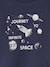 Sweat garçon col rond motif placé bleu nuit+kaki 3 - vertbaudet enfant 