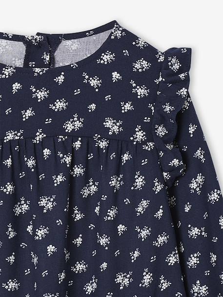Robe imprimée à volants fille marine+vanille+vert sauge 3 - vertbaudet enfant 