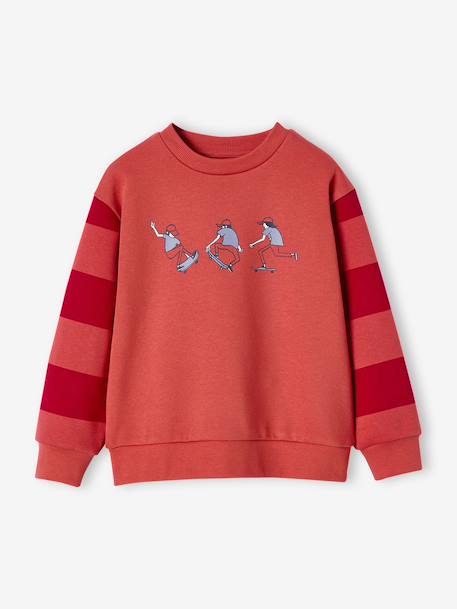 Sweat Skateboard garçon rouge 2 - vertbaudet enfant 