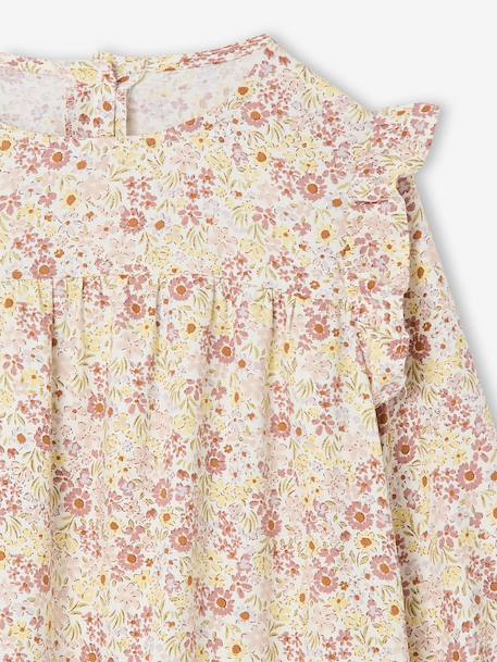 Robe imprimée à volants fille marine+vanille+vert sauge 6 - vertbaudet enfant 