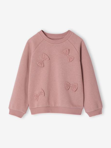 Sweat avec noeuds en relief fille blush 3 - vertbaudet enfant 