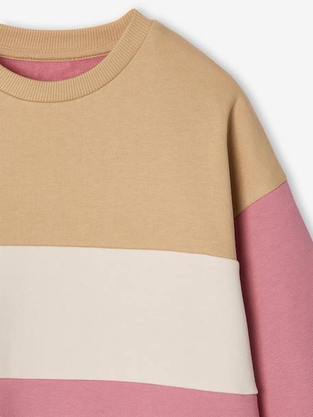 Robe molleton colorblock fille rose 6 - vertbaudet enfant 