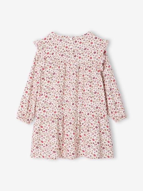 Robe imprimée à volants fille écru+marine+vanille+vert sauge 3 - vertbaudet enfant 