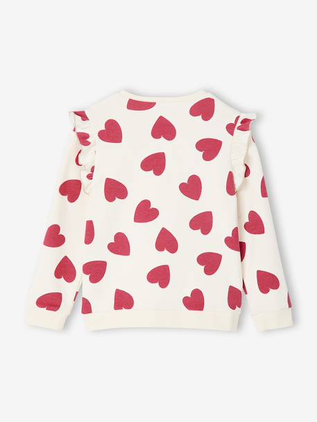 Sweat à volants fille détails fantaisie encre+vanille+vert de gris 8 - vertbaudet enfant 