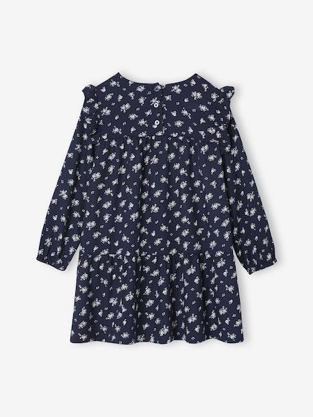 Robe imprimée à volants fille marine+vanille+vert sauge 2 - vertbaudet enfant 