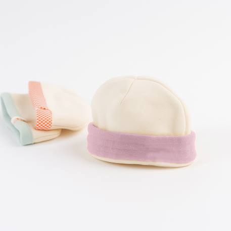 Bonnet de naissance en coton bio Fraise+Honey+Rose+Vert+Vichy 17 - vertbaudet enfant 