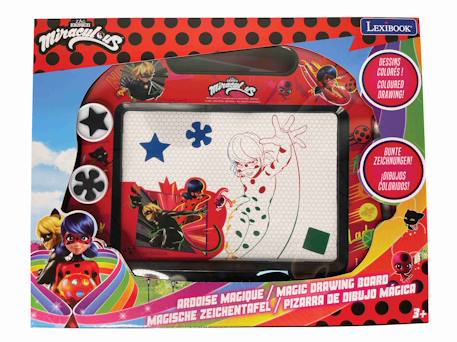 Ardoise magique Miraculous Ladybug Chat Noir, multicolore, magnétique avec stylet, tampons Rouge 3 - vertbaudet enfant 