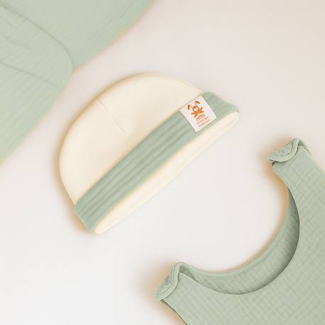 Bonnet de naissance en coton bio Fraise+Honey+Rose+Vert+Vichy 22 - vertbaudet enfant 