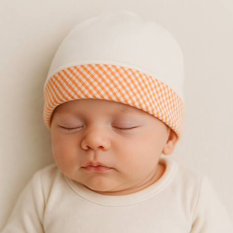 Bonnet de naissance en coton bio Fraise+Honey+Rose+Vert+Vichy 26 - vertbaudet enfant 