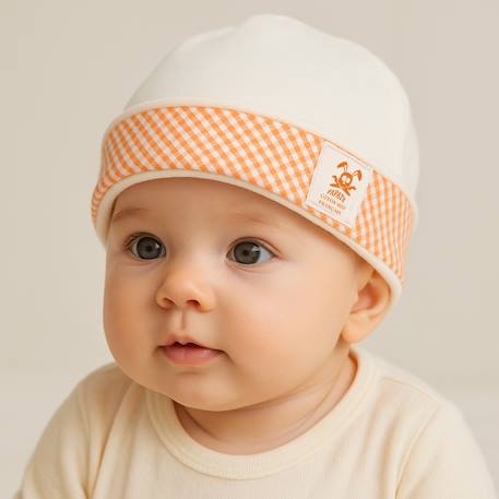 Bonnet de naissance en coton bio Fraise+Honey+Rose+Vert+Vichy 27 - vertbaudet enfant 