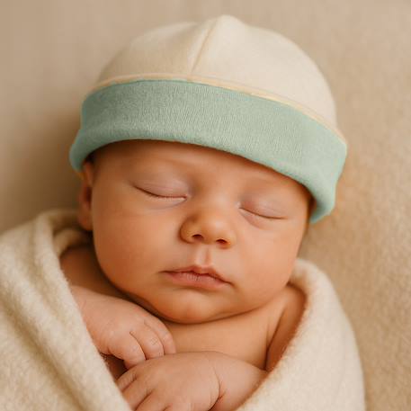 Bonnet de naissance en coton bio Fraise+Honey+Rose+Vert+Vichy 21 - vertbaudet enfant 