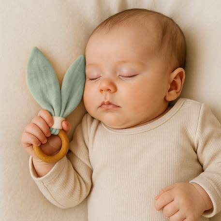 Anneau de dentition en coton bio Fraise+Honey+Rose+Vert+Vichy 21 - vertbaudet enfant 