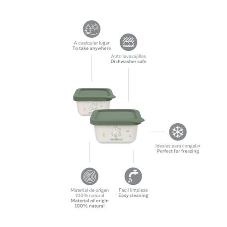 Set de hermétiques en matériau bio naturset 2 frog Vert 2 - vertbaudet enfant 