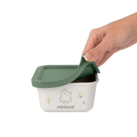Set de hermétiques en matériau bio naturset 2 frog Vert 3 - vertbaudet enfant 