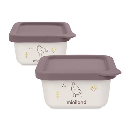 Set de hermétiques en matériau bio naturset 2 chic Violet 1 - vertbaudet enfant 