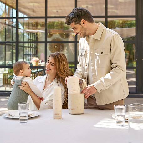 Thermos 600ml Beige+Rose 3 - vertbaudet enfant 