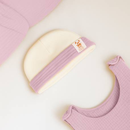 Bonnet de naissance en coton bio Fraise+Honey+Rose+Vert+Vichy 16 - vertbaudet enfant 