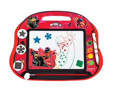 Ardoise magique Miraculous Ladybug Chat Noir, multicolore, magnétique avec stylet, tampons Rouge 1 - vertbaudet enfant 
