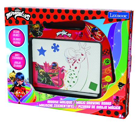 Ardoise magique Miraculous Ladybug Chat Noir, multicolore, magnétique avec stylet, tampons Rouge 4 - vertbaudet enfant 