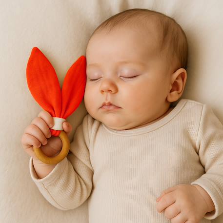 Anneau de dentition en coton bio Fraise+Honey+Rose+Vert+Vichy 3 - vertbaudet enfant 