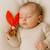 Anneau de dentition en coton bio Fraise+Honey+Rose+Vert+Vichy 3 - vertbaudet enfant 