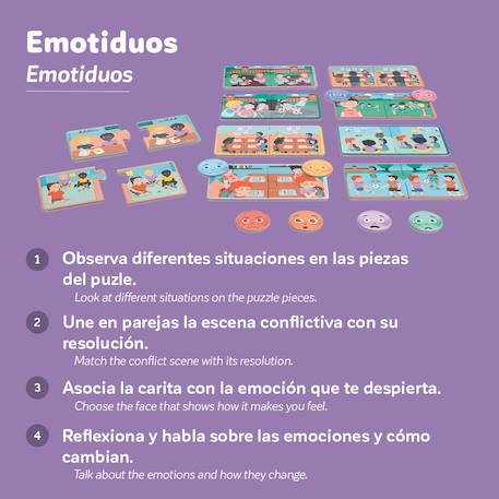 Emotiduos - jeu de société éducatif ROUGE 4 - vertbaudet enfant 