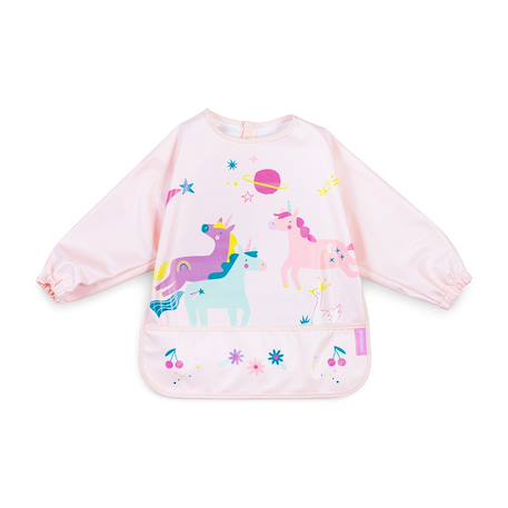 bavoirs tablier à manches longues - Fantaisie Rose 1 - vertbaudet enfant 