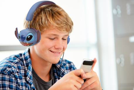 Casque stéréo filaire pliable stitch avec limitation de volume d'écoute MULTICOLORE 3 - vertbaudet enfant 