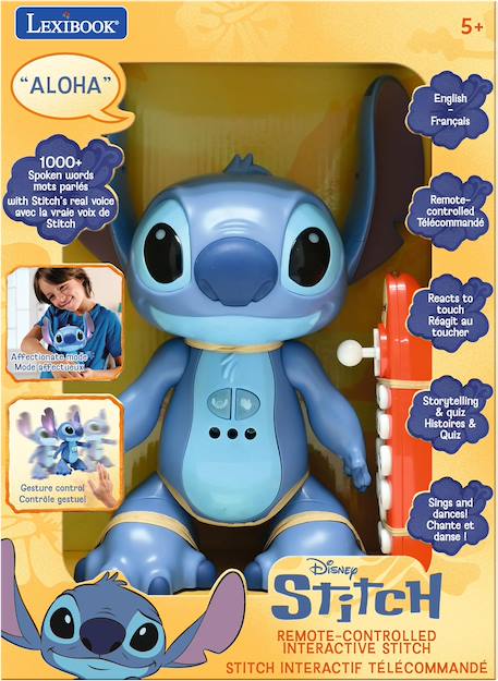 Robot Interactif Télécommandé Stitch - Bilingue français anglais, contrôle gestuel, programmable Bleu 2 - vertbaudet enfant 