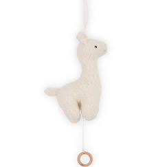 Jouet-Peluche musicale lama blanc