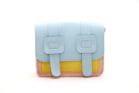Sac bandoulière tamara le petit cartable Rose & bleu 5 - vertbaudet enfant 