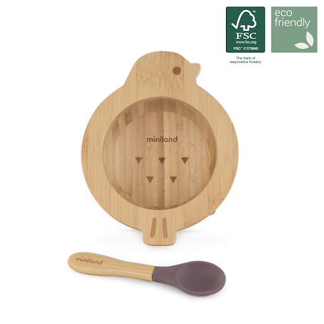 Bol ventouse avec compartiments - Oiseau Bois 4 - vertbaudet enfant 