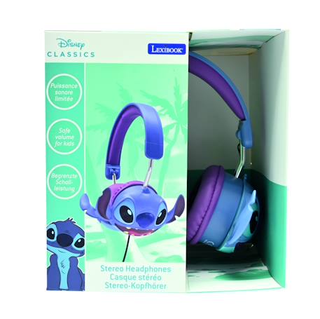 Casque stéréo filaire pliable stitch avec limitation de volume d'écoute MULTICOLORE 5 - vertbaudet enfant 