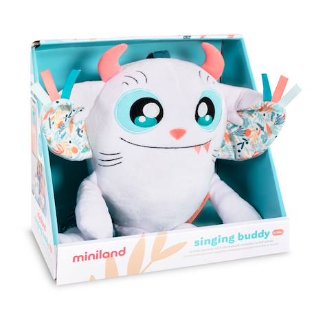 Peluche musicale bluetooth singing buddy Blanc 3 - vertbaudet enfant 