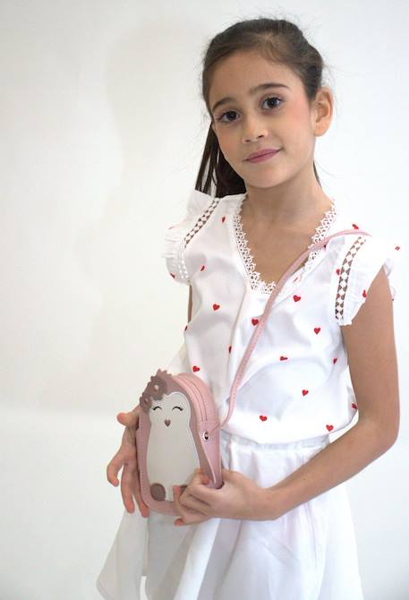 Sac bandoulière litchi bébé pingouin Rose 2 - vertbaudet enfant 